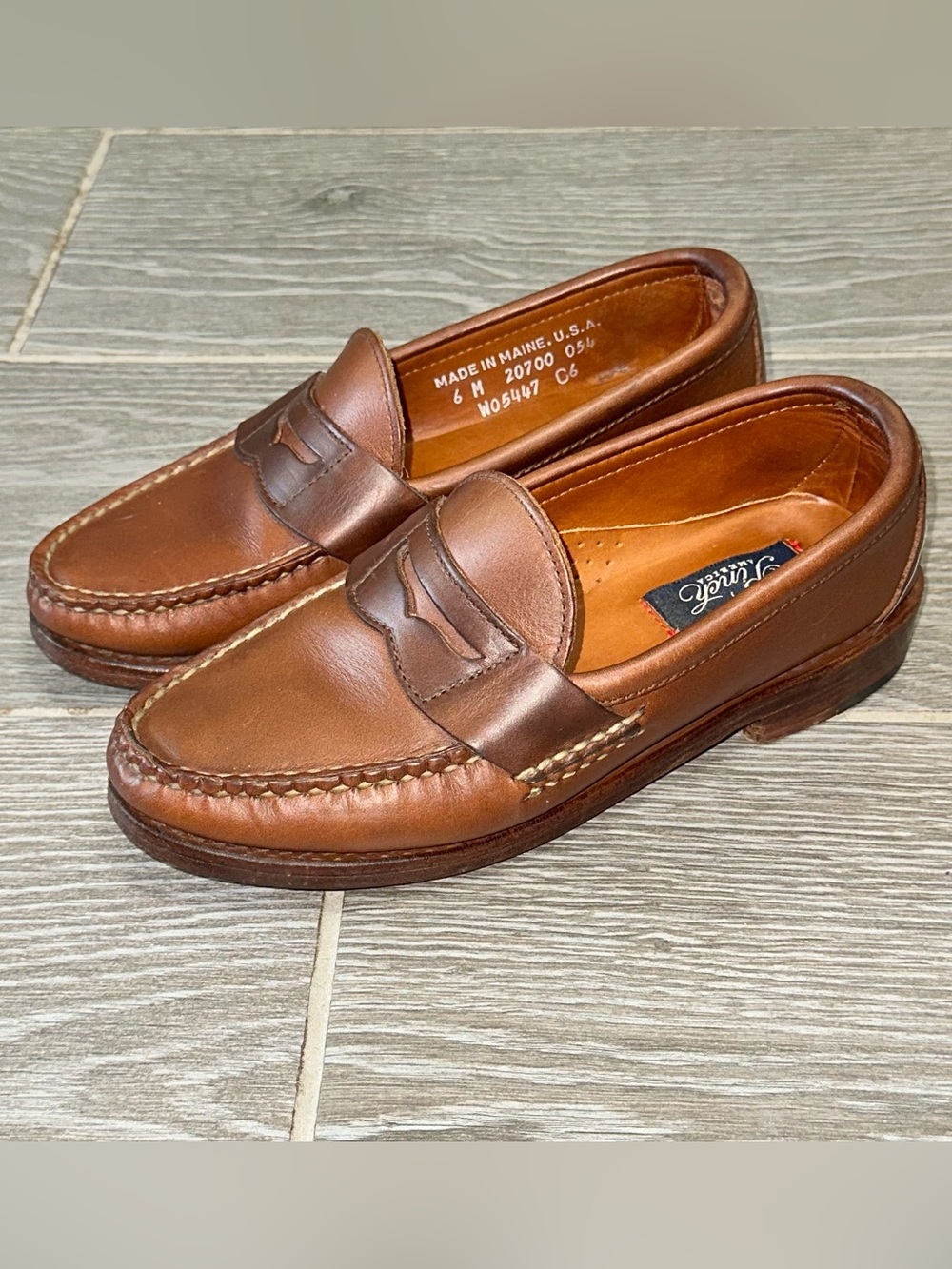 Cole Haan x Rancourt Pinch America Made in Maine Leather Penny Loafers Women’s 6